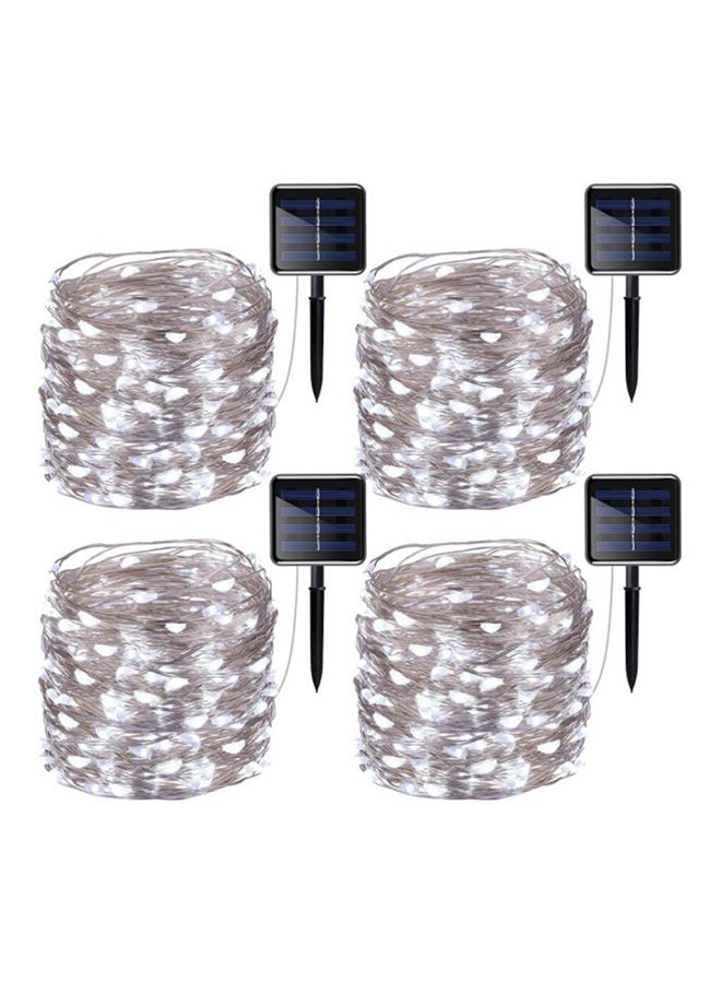 بيوينتي طقم شريط إضاءة LED بتصميمٍ ساحر يعمل بالطاقة الشمسية مكون من 4 قطع أبيض/ أسود ‎ 14.7 x 11.2 x 4.4سم - Image 1