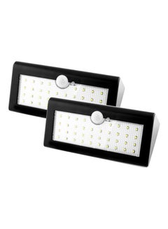 بيوينتي مصباح حائط يعمل بالطاقة الشمسية من ‎2 X 38 لمبة LED أبيض 9x7سم  - Image 1