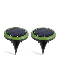بيوينتي مجموعة مصابيح LED لممرات الحديقة تعمل بالطاقة الشمسية مكونة من قطعتين أسود/أخضر 8 x 12سم  - Image 1