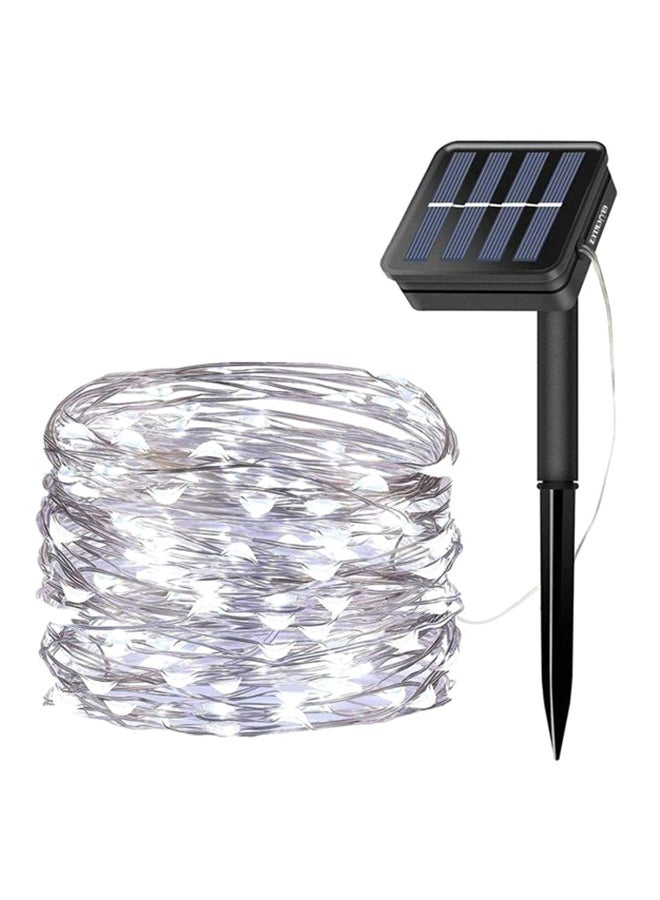 Beauenty 200 LED Solar Powered String Light For Christmas White/Black 5x36centimeter White/Black 5x36cm - Image 1