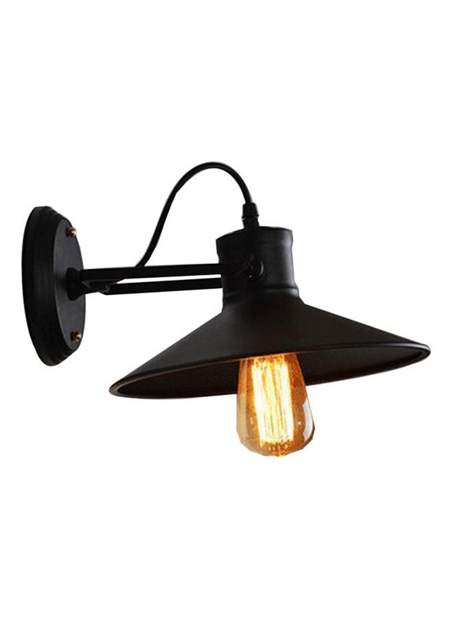 بيوينتي مصباح جداري زجاجي بتصميم مستدير على الطراز الأوروبي أسود 28 x 16سم