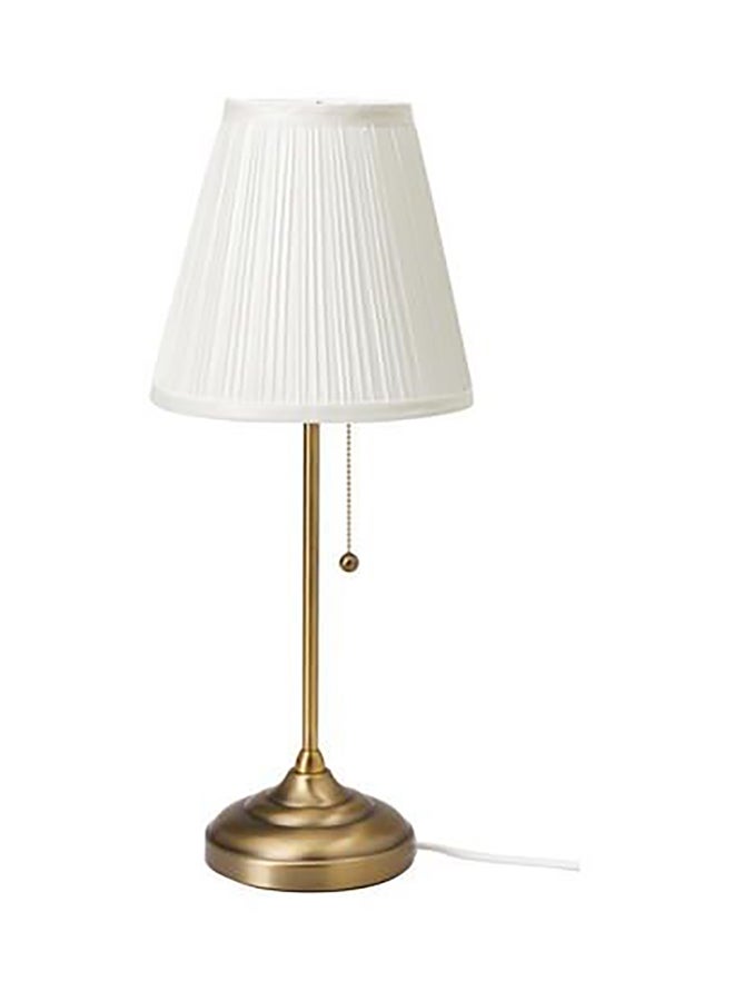 Beauenty Stainless Steel Table Lamp White/Gold 2x15cm - Image 1