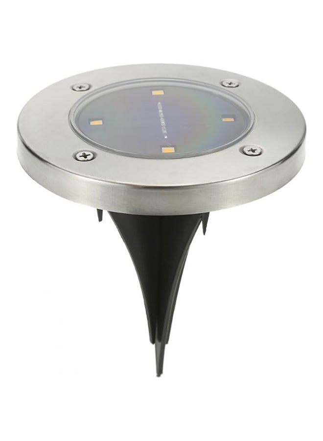 Beauenty 4 -Piece  Solar Powered Ground Light Grey/Silver/Black 7x12centimeter - Image 1