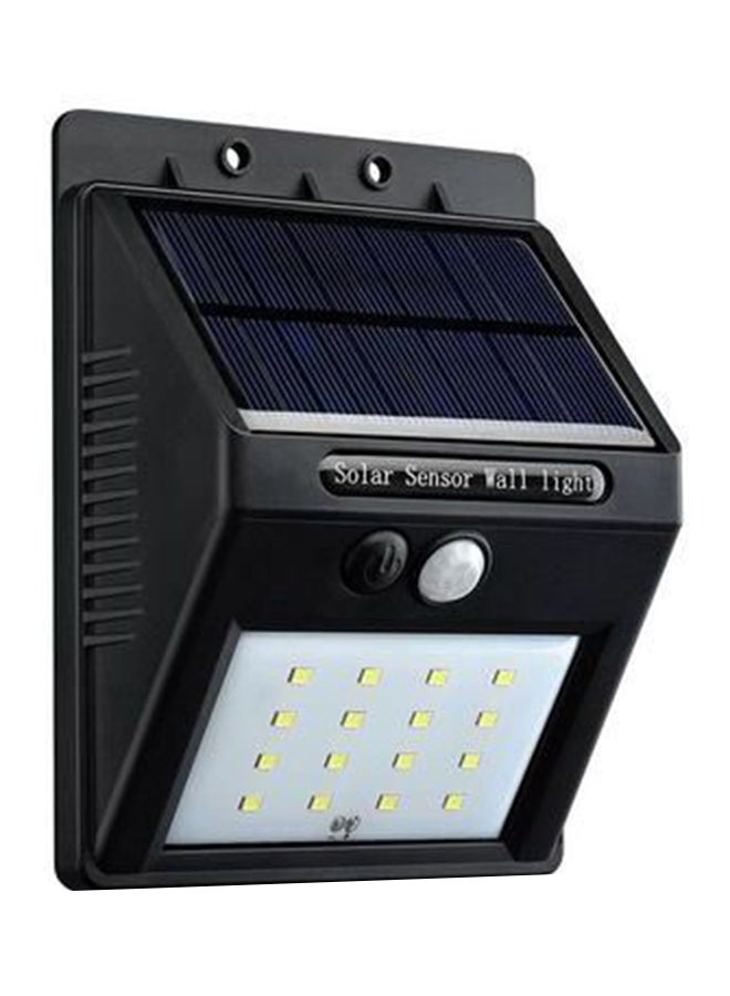 بيوينتي مصباح حائط خارجي يعمل بالطاقة الشمسية أسود/ أبيض 13.21 x 10.41 x 5.59سم - Image 1