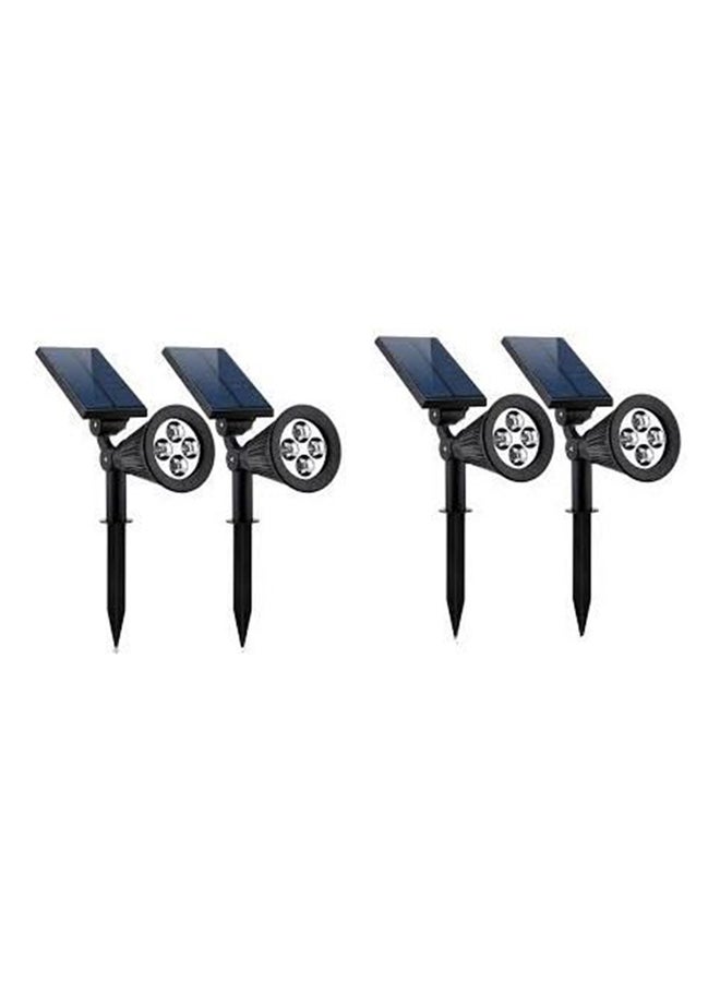 Beauenty 4 Pack Outdoor Solar Pathway LED Spotlight Lamp Black  - Image 1