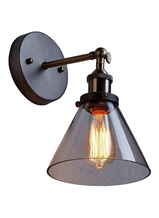 Beauenty Glass Funnel Filament Wall Lamp Clear/Black 18 x 23cm - Image 1