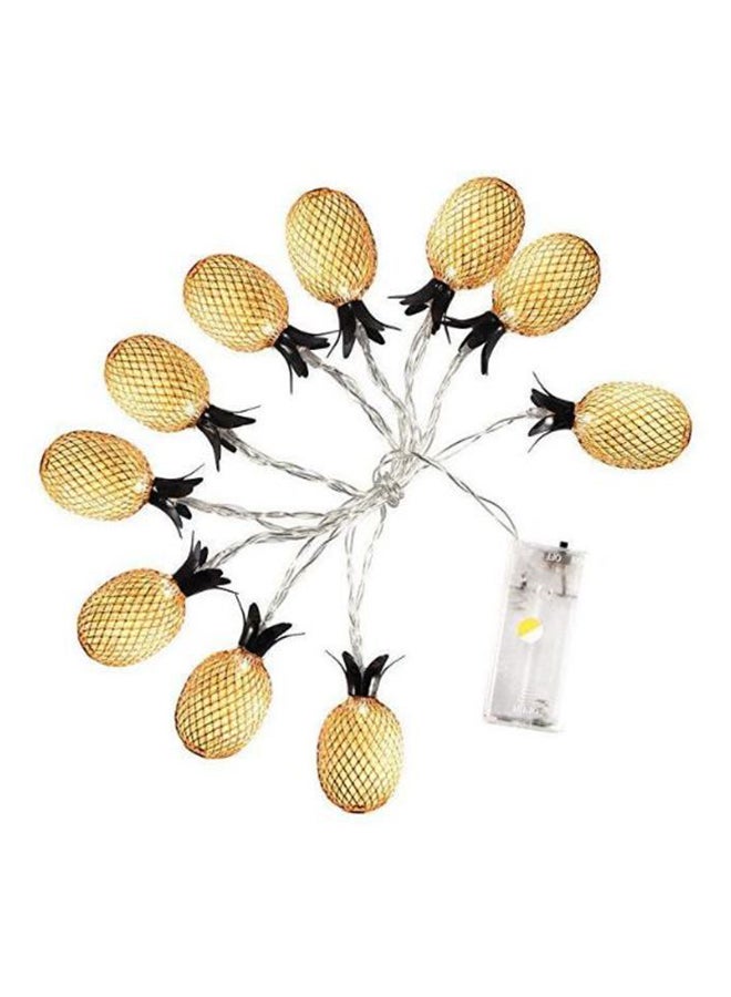 بيوينتي شريط إضاءة LED للزينة على شكل أناناس ذهبي/أسود/فضي 11x11سم  - Image 1
