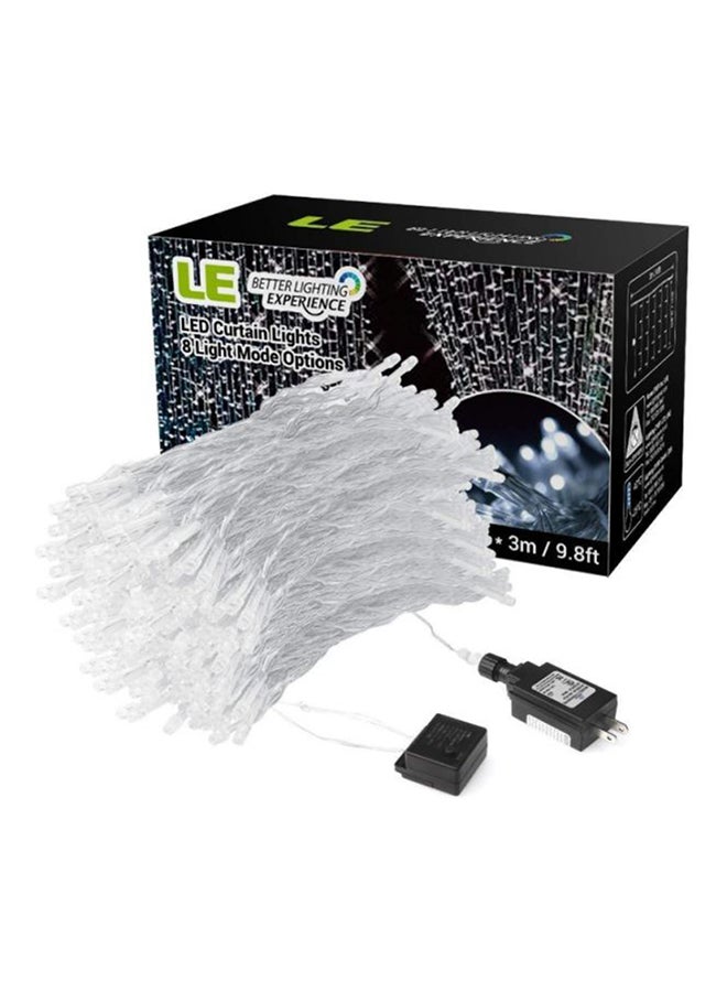 Beauenty LED Window Curtain String Light For Christmas White 3x24cm White 3x24cm  - Image 1