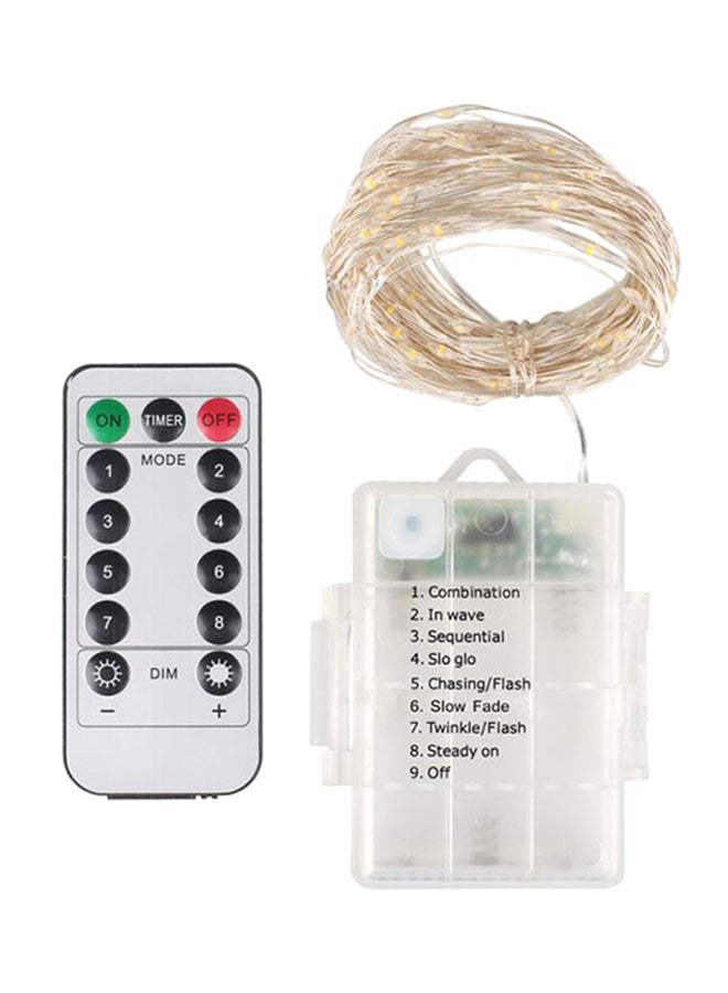 Beauenty 100LEDs Battery Powered Fairy String Light For Christmas White 12x9cm White 12x9cm - Image 1