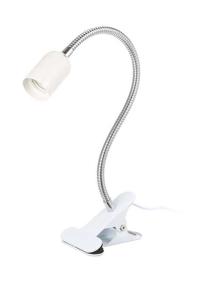 Beauenty Bulb Base Socket Holder Desk Lamp White 9x13cm - Image 1