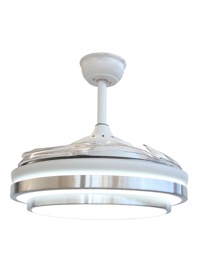 Beauenty - LED Ceiling Lamp With Fan, Remote Control White 28x54cm - Image 1