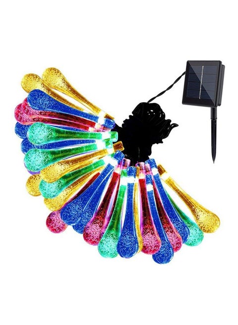20-LED Raindrop Solar String Light For Christmas Multicolour 9 x 8cm Multicolour 9 x 8cm