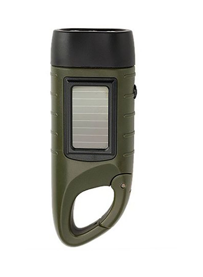 Beauenty Portable Solar Powered Flashlight Black/Green 8 x 4cm  - Image 1