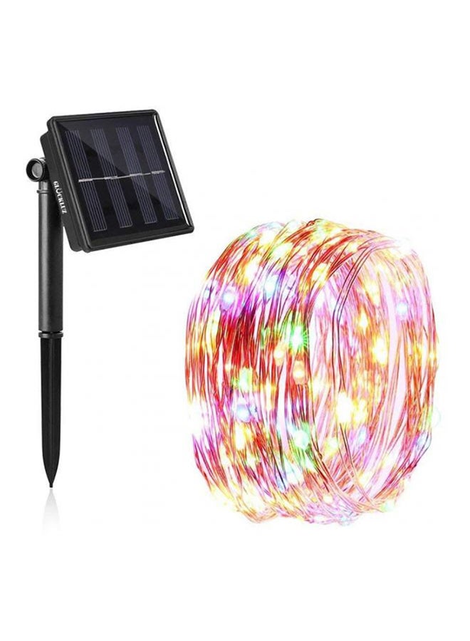 بيوينتي شريط إضاءة مكون من 200 مصباح LED مقاوم للماء ويعمل بالطاقة الشمسية وردي/ أصفر/ أسود 5x18سم - Image 1