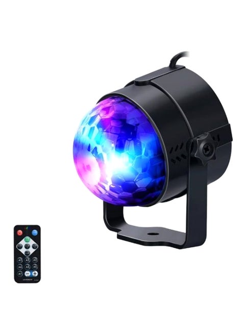 Crystal Disco Magic Ball Strobe LED Lamp With A Rod For Fixing And Remote Control Black