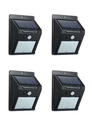 Set Of 4 Solar Power Pir Motion Sensor Wall Light White 4x24cm - v1558964171/N26091336A_1