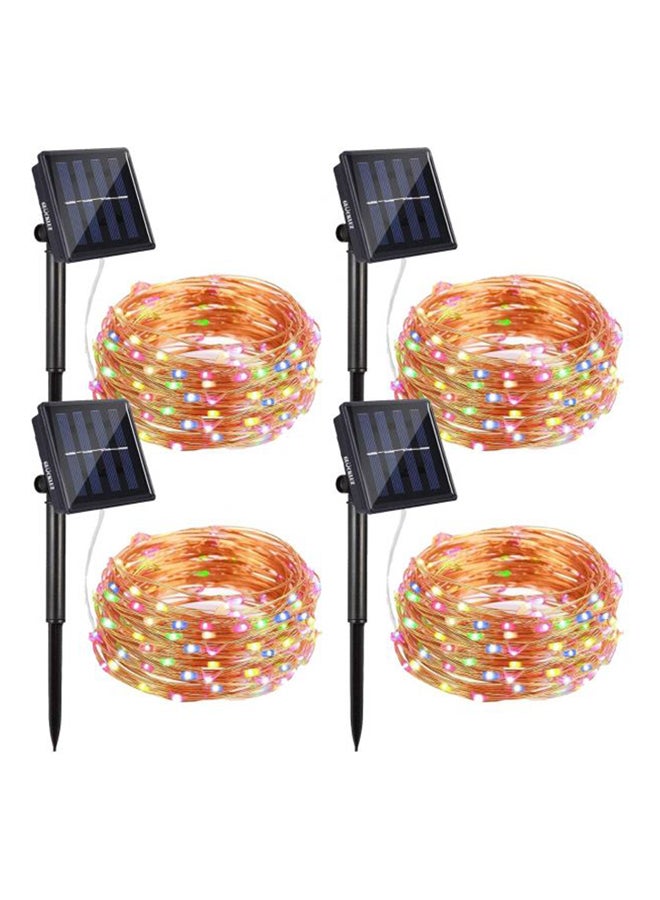 بيوينتي طقم شريط الضوء LED بالطاقة الشمسية من 4 قطع متعدد الألوان - Image 1
