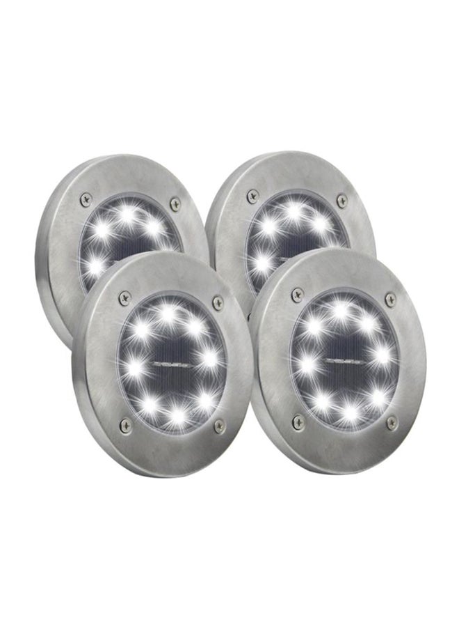 Beauenty 4 Pack 8 LED Garden Pathway Outdoor In-Ground Lights White 12x13centimeter - Image 1