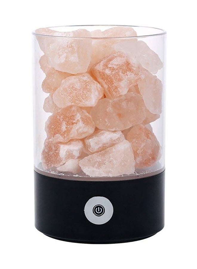 Beauenty Natural Himalayan Salt Table Lamp Clear/Black/Beige 11 x 11cm - Image 1