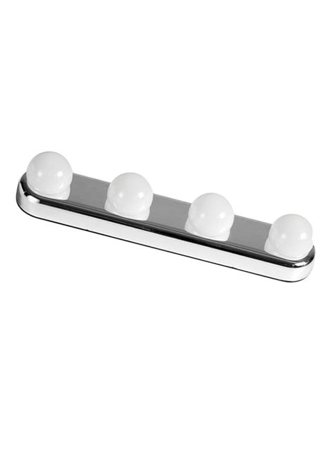 4-LED Vanity Mirror Light Bulb White/Grey 21 x 4cm