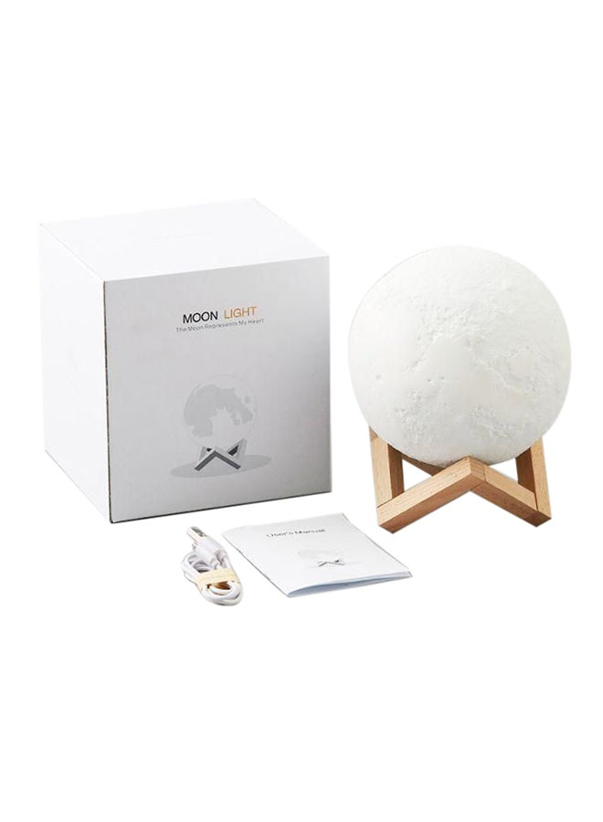 Beauenty 3D USB LED Moon Lamp White/Beige 18cm - Image 1