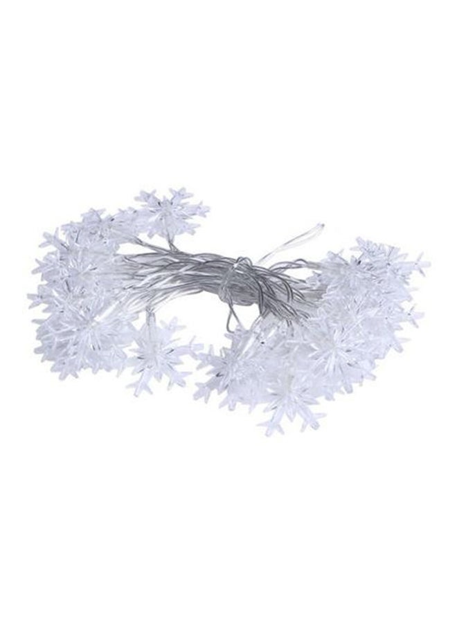 Beauenty 100-Piece LED Snow Ball String Light For Christmas White 8x27centimeter White 8x27cm - Image 1
