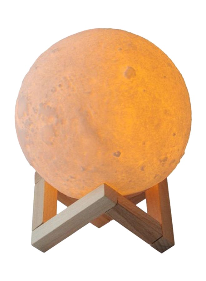 بيوينتي مصباح LED بتصميم على شكل قمر ثلاثي الأبعاد بمنفذ USB مع حامل بيج 23سم - Image 1