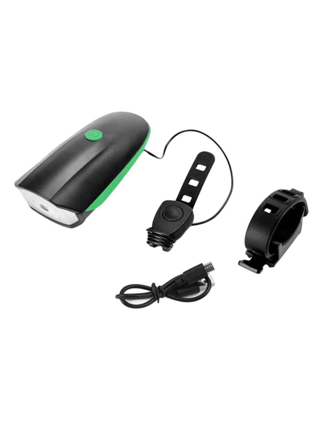 بيوينتي مصباح LED للدراجة بمنفذ USB للشحن أسود 6x11سم  - Image 1