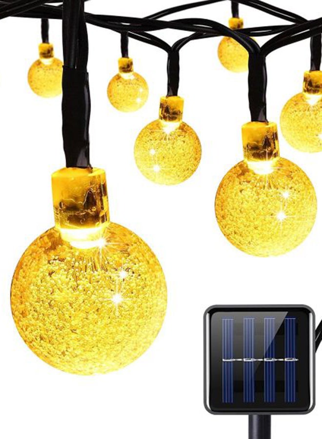 بيوينتي شريط إضاءة يعمل بالطاقة الشمسية ومكون من 30 مصباحاً للاحتفالات ذهبي/ أسود 8x19سم - Image 1