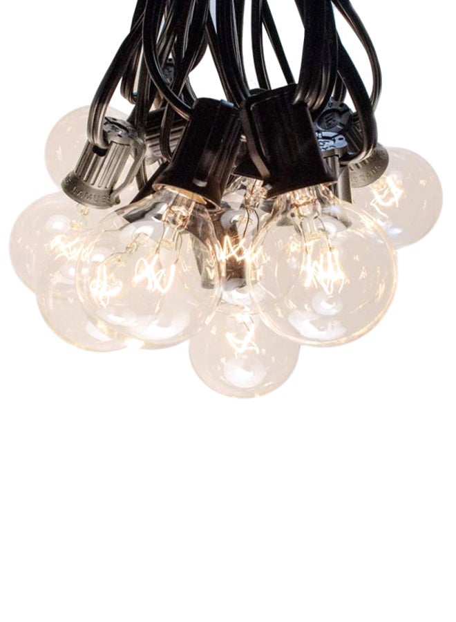 بيوينتي سلسلة مصابيح G40 بتصميم كروي مكونة من 25 مصباحاً بطول 25 قدماً ذهبي/شفاف/أسود 8متر - Image 1