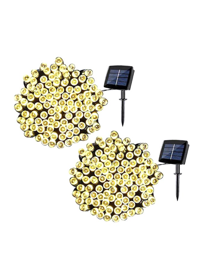 بيوينتي طقم شريط إضاءة LED ساحرة يعمل بالطاقة الشمسية مكون من قطعتين أصفر ‎ 14.7 x 11.2 x 4.4سم