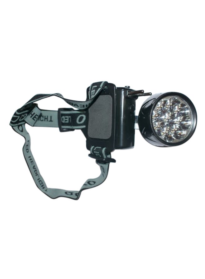 مصباح رأس LED قابل لإعادة الشحن بضوء عالي السطوع أسود 8x18سم
