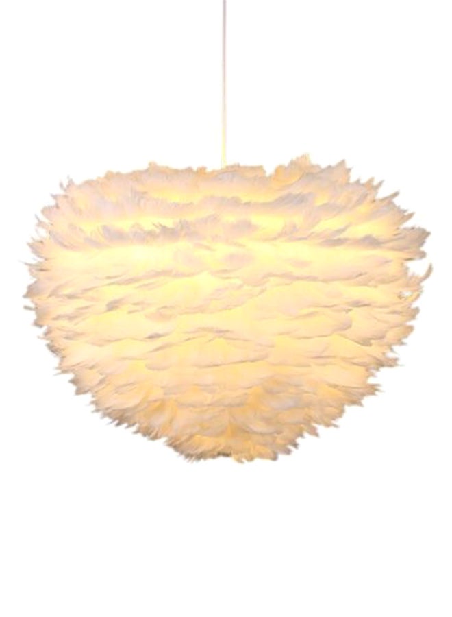 Beauenty Feather Ceiling Pendant Light Yellow 10x18cm  - Image 2