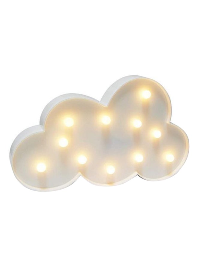 Beauenty Cloud Shape LED Night Light White 9.65 x 1.18 x 9.84inch - Image 1