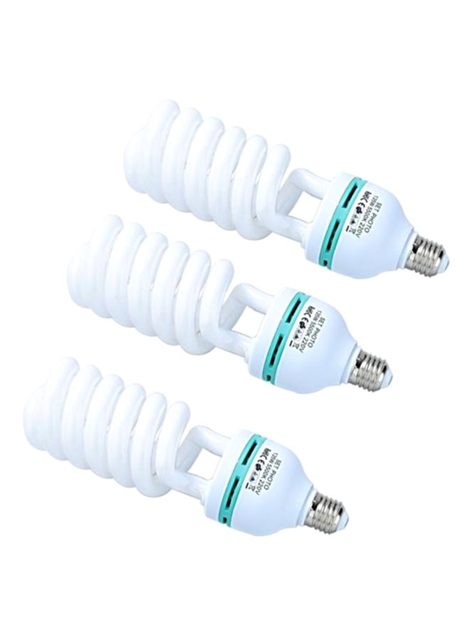 Set Of 3 Piece Day Light Bulb White 3x18cm