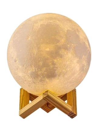 3D USB LED Moon Lamp With Stand Beige - v1558966232/N26091048A_1
