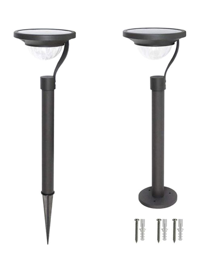 Beauenty 2 Pack Outdoor Solar Pathway LED Spotlight Lamp Black/Clear - Image 1