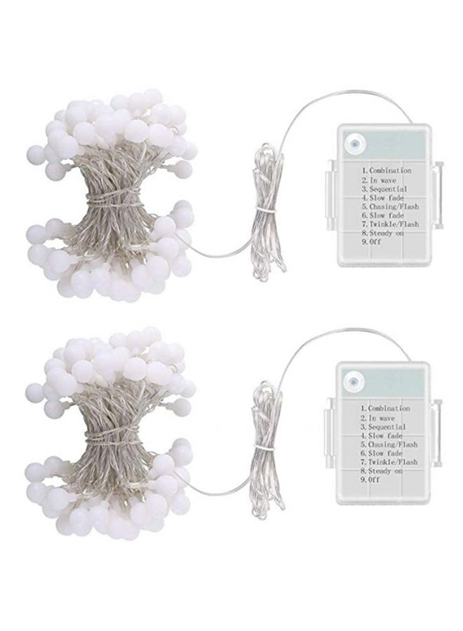 بيوينتي مجموعة سلاسل مصابيح LED مكونة من قطعتين أصفر 4x9سم - Image 1