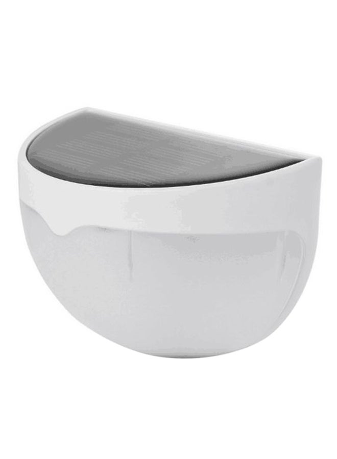 Beauenty Semi-Circular LED Solar Outdoor Wall Light White 4x5cm - Image 1