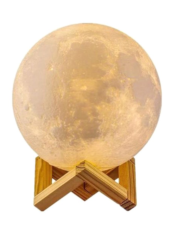Beauenty - 3D USB LED Moon Lamp With Stand Beige 14cm - Image 1