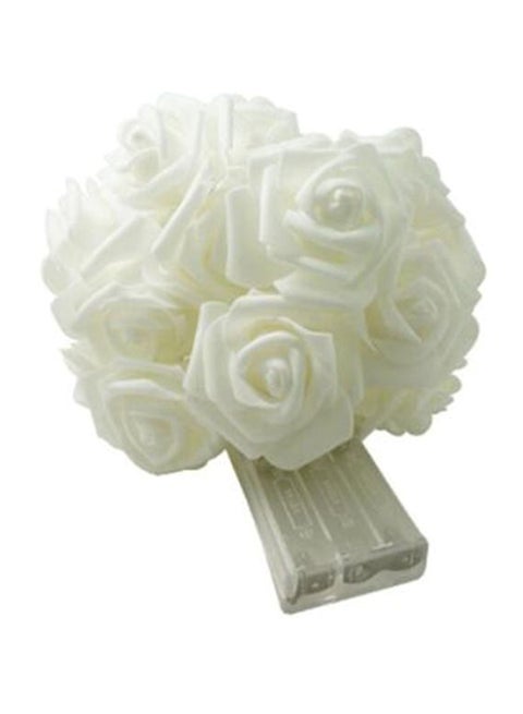 20LED Warm Flower Designed String Light For Christmas White 9x22centimeter White 9x22cm