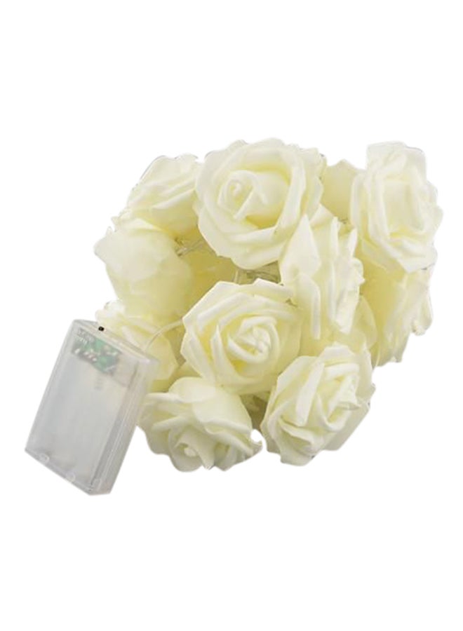 Beauenty 20-LED Flower Shaped String Light For Christmas White White - Image 1