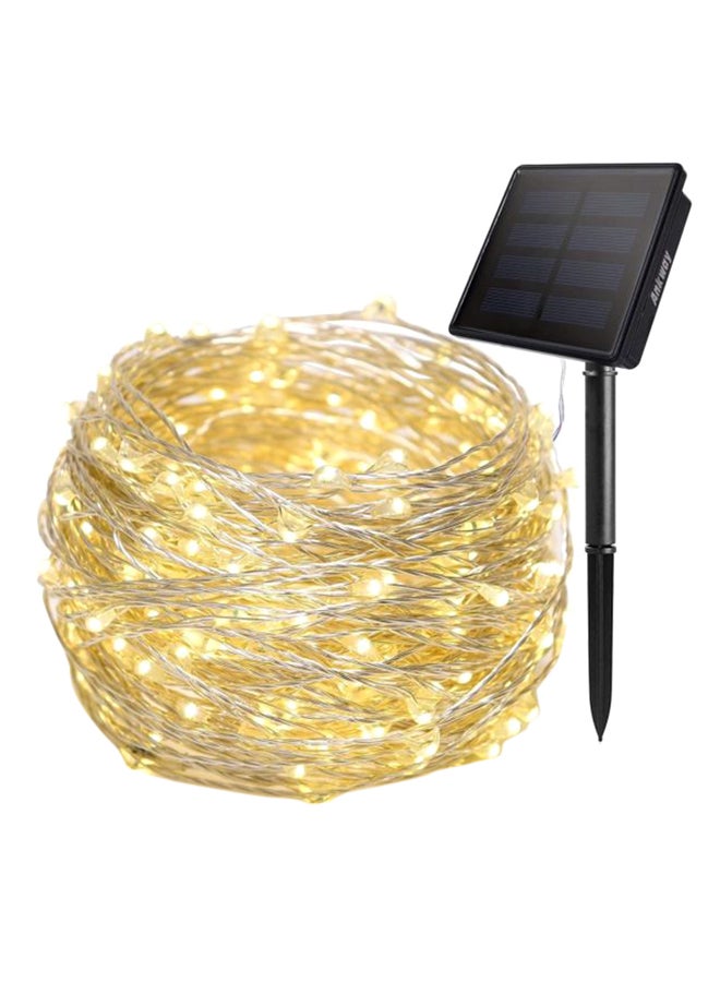 بيوينتي شريط إضاءة LED مكون من 200 مصباح يعمل بالطاقة الشمسية أبيض 6x9سم - Image 1