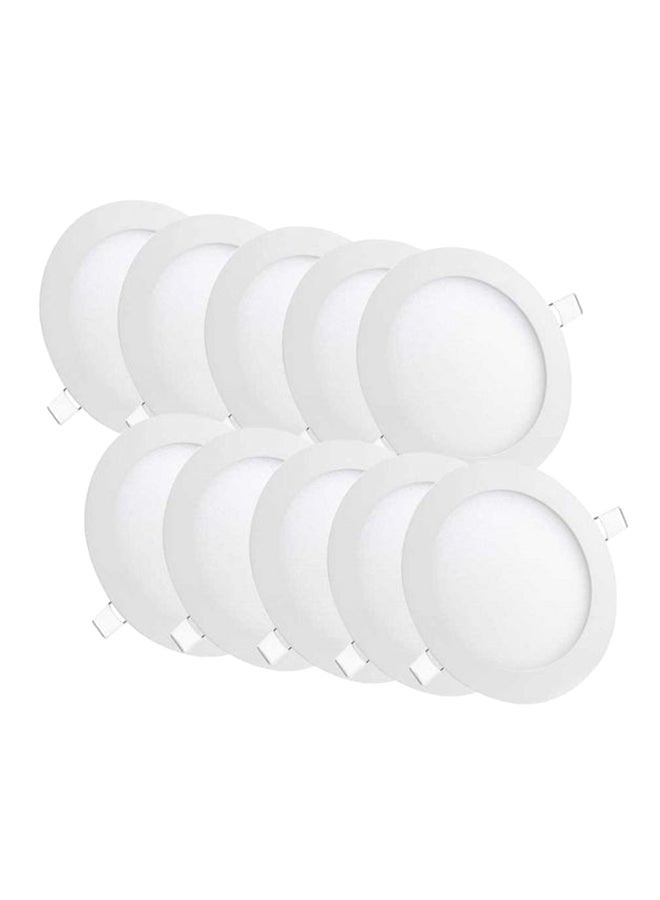 بيوينتي مجموعة مصابيح سقف بإضاءة LED مكونة من 10 قطع أبيض 12x13سم  - Image 1
