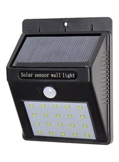بيوينتي مصباح حائط بـ20 ضوء LED يعمل بالطاقة الشمسية مزود بمستشعر حركة PIR أسود/ أبيض 6 x 10سم  - Image 1