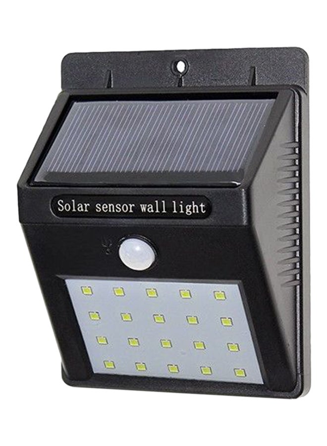 بيوينتي مصباح حائط بـ20 ضوء LED يعمل بالطاقة الشمسية مزود بمستشعر حركة PIR أسود/ أبيض 6 x 10سم  - Image 1