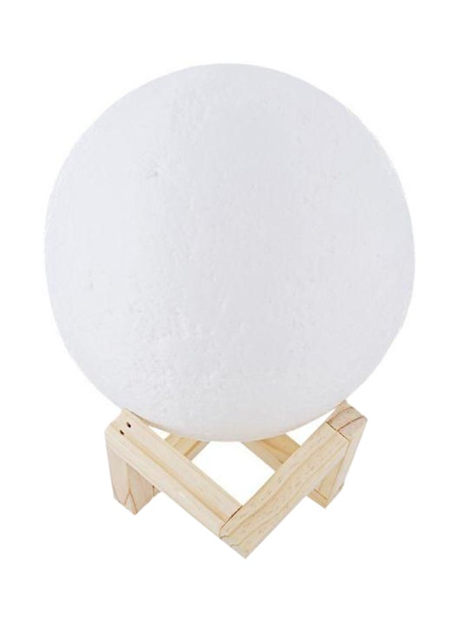 بيوينتي مصباح LED بتصميم قمر ثلاثي الأبعاد مع حامل أبيض دافئ 8x15سم - Image 1