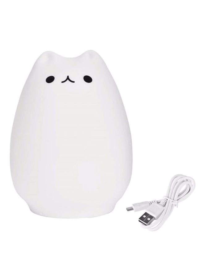 Beauenty Cat Silicone LED Night Light White 13x13cm - Image 1