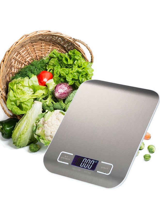Alloet Electronic Digital Weighing Scale Silver 18centimeter  - Image 3