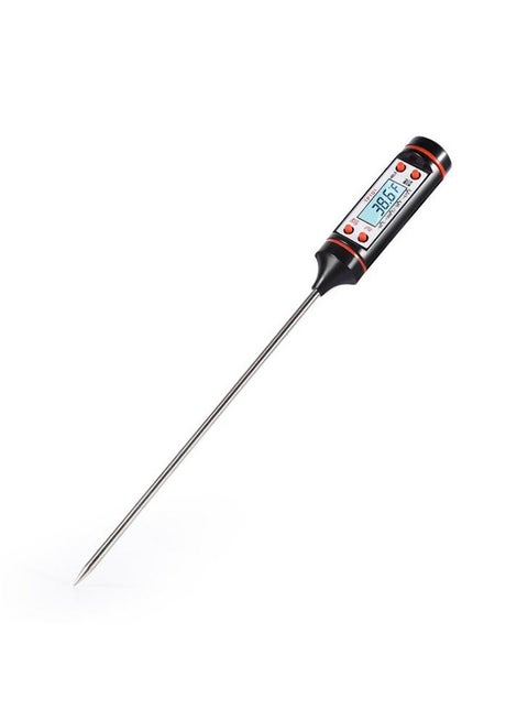 Digital Cooking Food Thermometer Silver/Red/Black 12cm